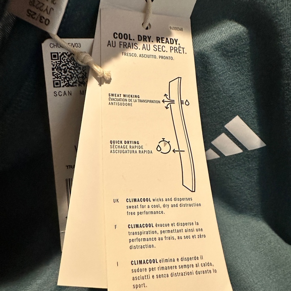 adidas teal crewneck cropped tee - Picture 5 of 5